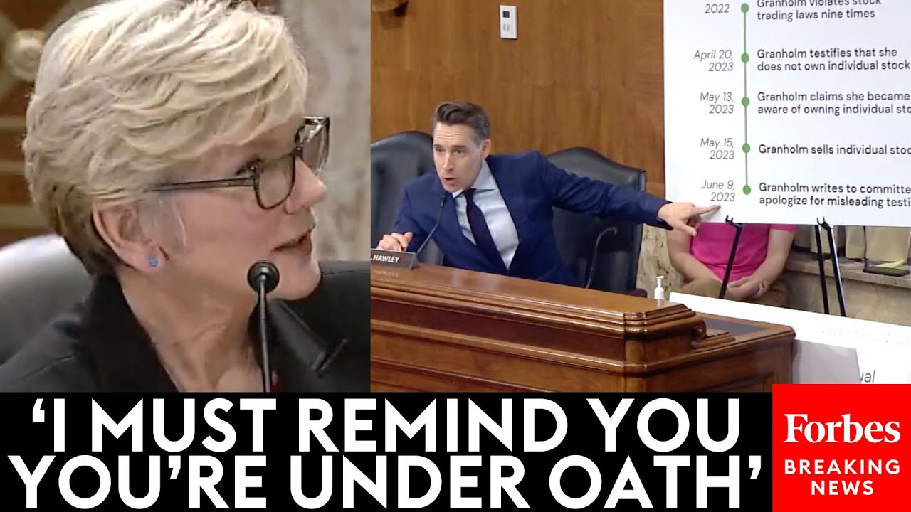 BREAKING: Hawley Brutally Confronts Granholm About 'Institutionalized Corruption' Leading To Clash