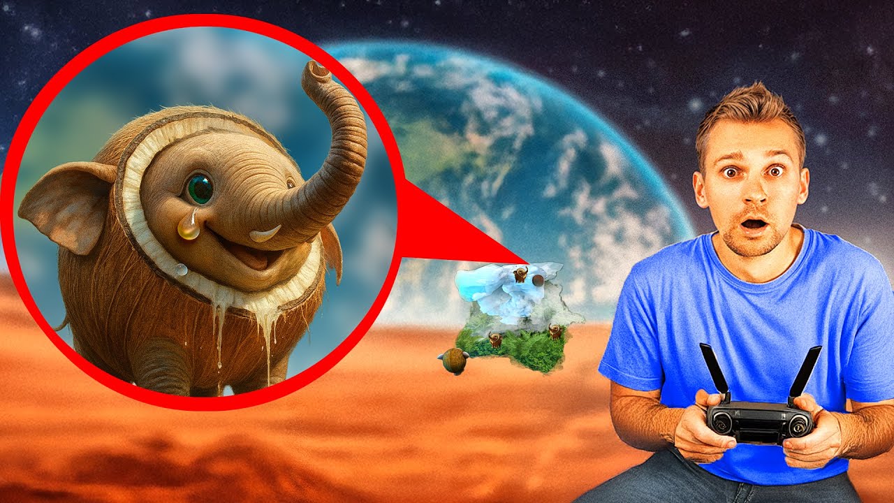 Meine Drohne filmte Cocofanto Elefanto – den tropischen Elefanten in der echten Welt!