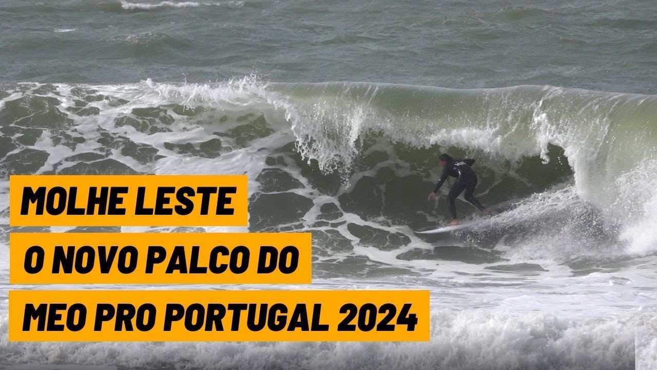 Molhe Leste &eacute; o palco! Treino dos tops da WSL na nova loca&ccedil;&atilde;o do MEO Pro Portugal 2024 #WSL