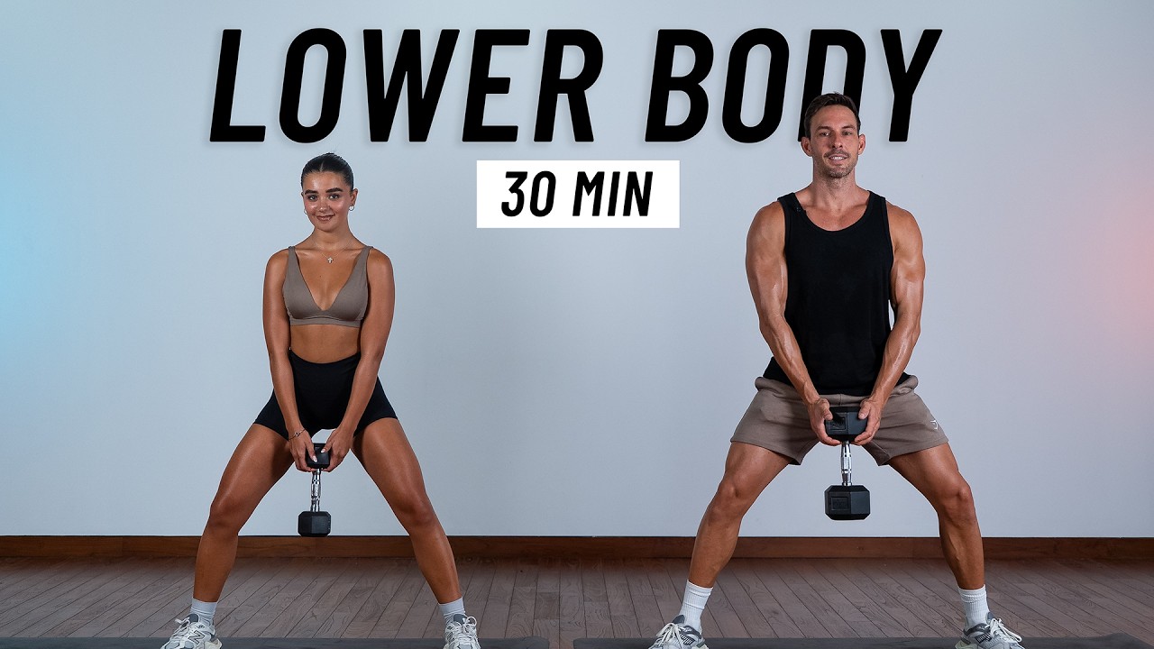 30 Min Lower Body Dumbbell Workout At Home - Build Muscle