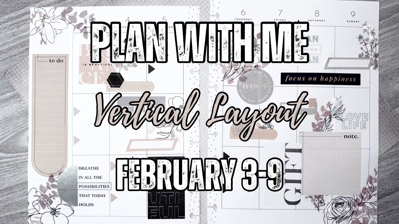 Plan With Me//February 3-9//Classic Vertical Happy Planner
