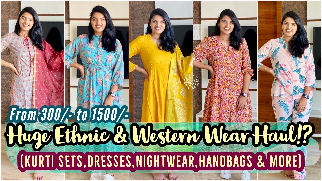 Best Ethnic & Western Wear Haul at Affordable Prices!?|Kurti Sets,Western Dresses,Nightwear,Shoes?||