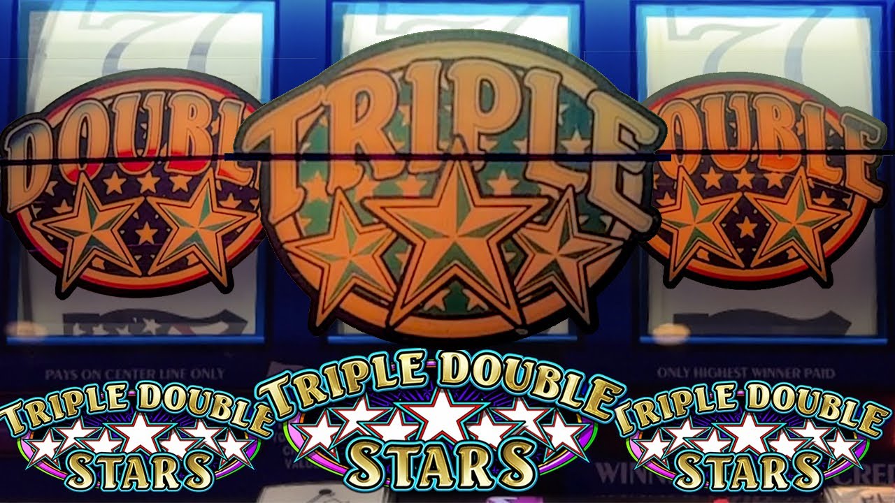 Old School Triple Double Stars 3 Reel Casino Classic Slot