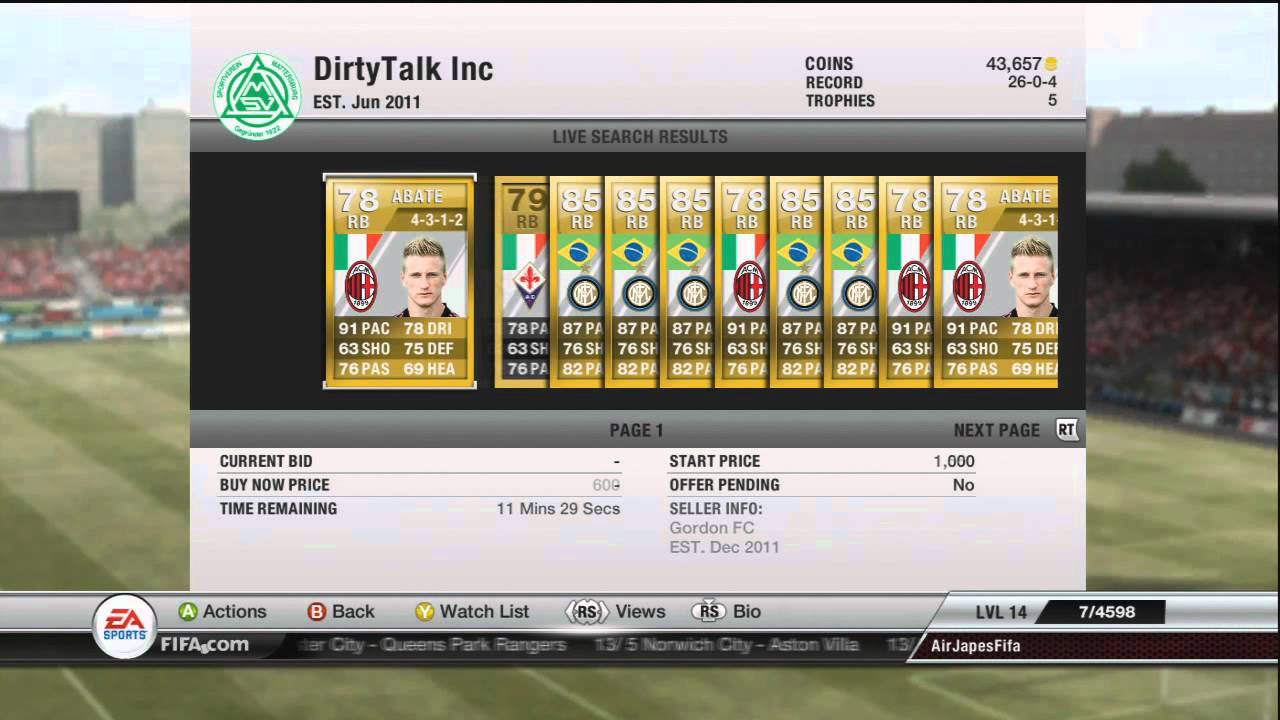 FIFA 12 Ultimate Team - Path to Power v17