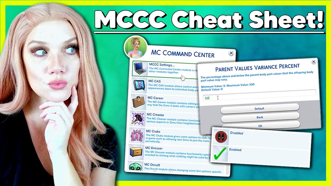 Мои настройки MCCC! | The Sims 4