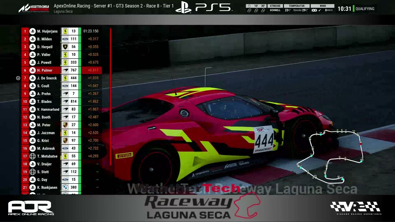 GT3 PS5/XBOX GT3 Championship by ApexOnlineRacing // Season 2 // Race 8 // Tier 1 // WeatherTech Rac