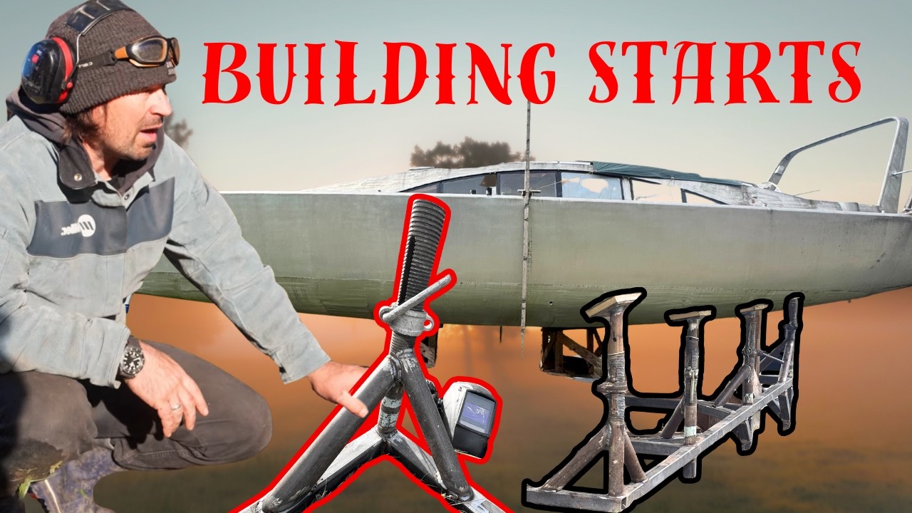 Making my Custom Boat cradle!  Building the Ghostship!