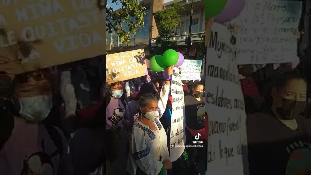 Se realiza en Aguascalientes marcha del #8M