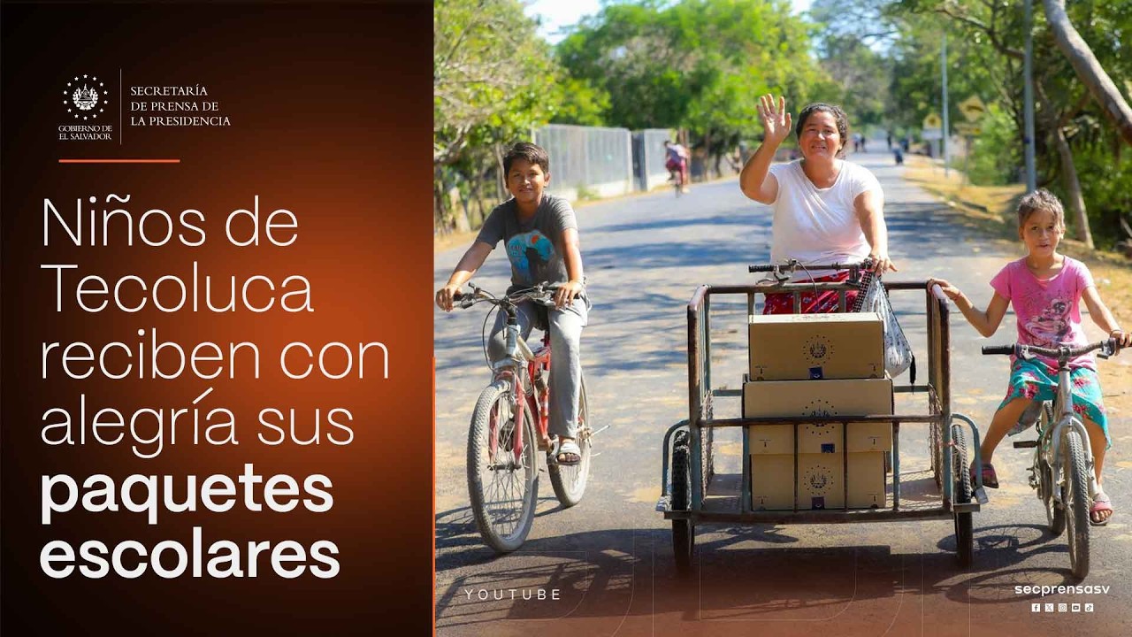 Gobierno del Presidente Nayib Bukele entrega de paquetes escolares en San Vicente Sur