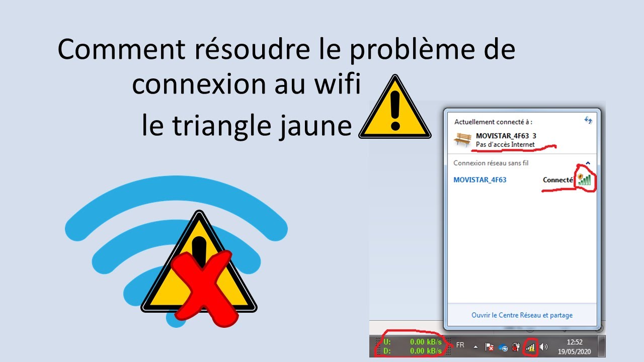 Comment résoudre le problème de connexion au wifi le triangle jaune méthode efficace