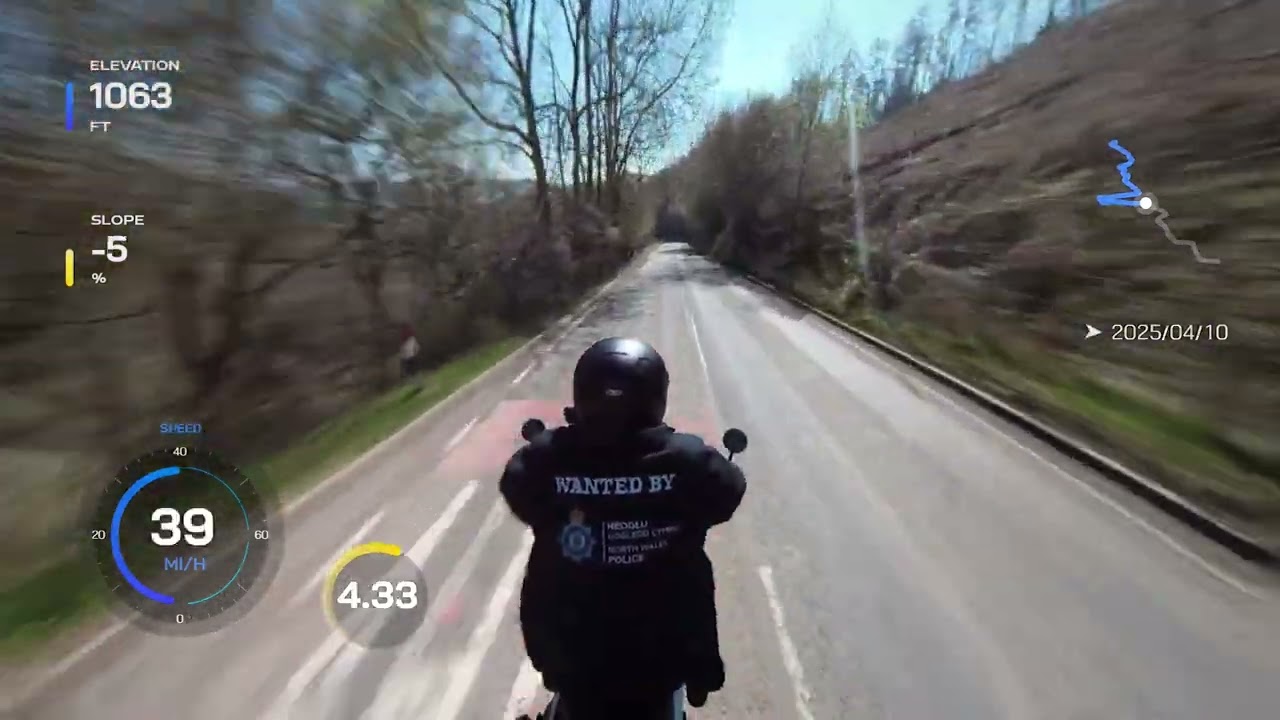 Ride to Llangollen sunny day