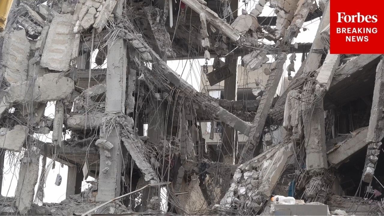 Tehran's Resalat Square Heavily Damaged After Airstrikes Batter Iranian Capital City