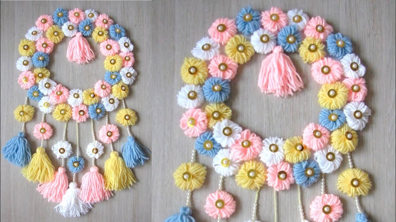 DIY wall Hanging out of Wool /Home Decoration Idea. Wall Decoration Ideas
