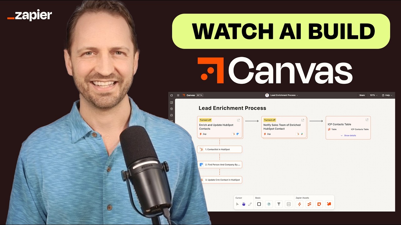 Прекратите программировать! С Zapier Canvas искусственный интеллект создаст ваши бизнес-системы! 🤖