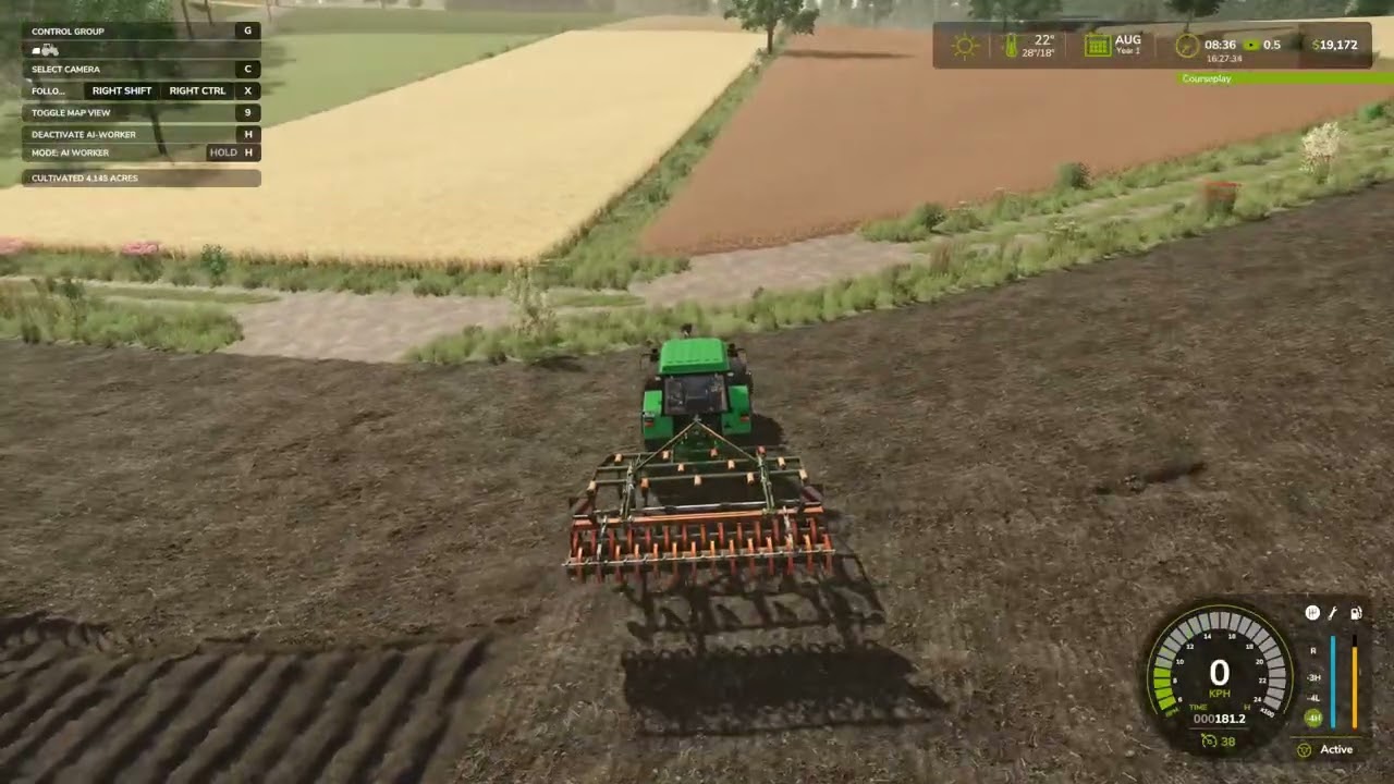 Fs25 Timelapse | Cybuchowo #02 | Cultivating and Seeding