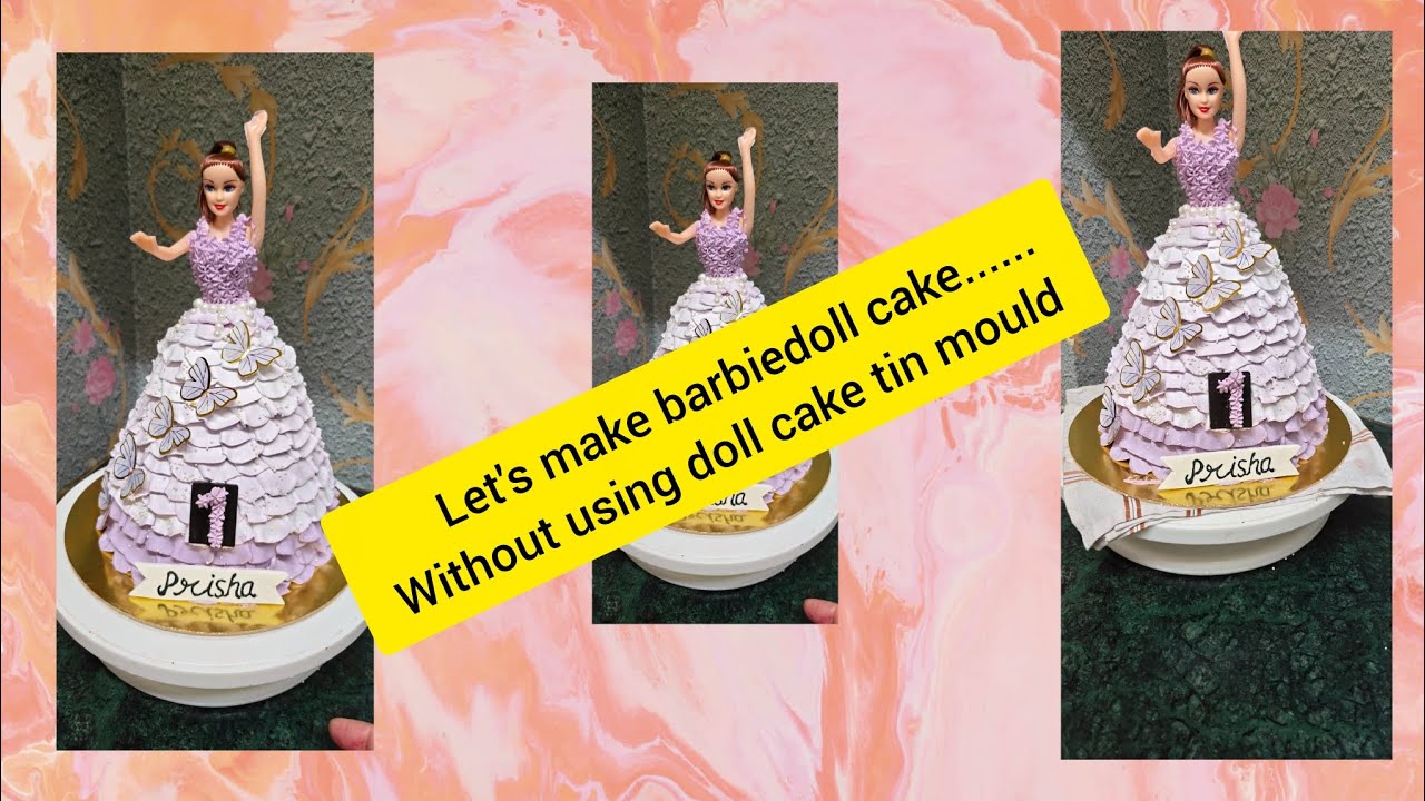 Let's make Barbiedoll cake without using doll cake tin mould #barbiedollcake #cake #kalpana_cakes💝🎂