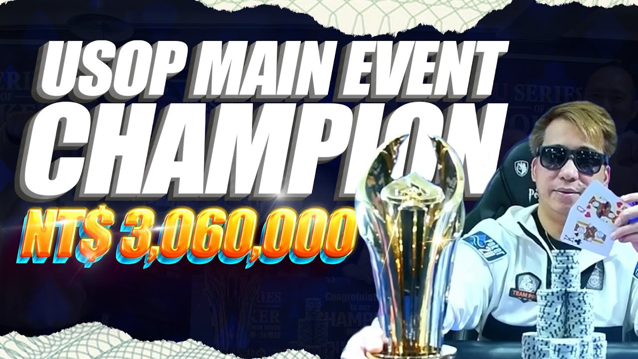 3,000,000$$ Pinoy poker champ at USOP Taiwan!!