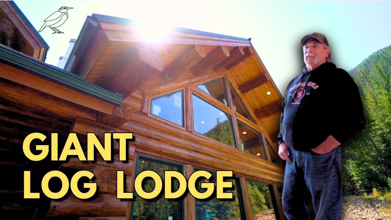Giant Log Lodge in the mountains of Montana