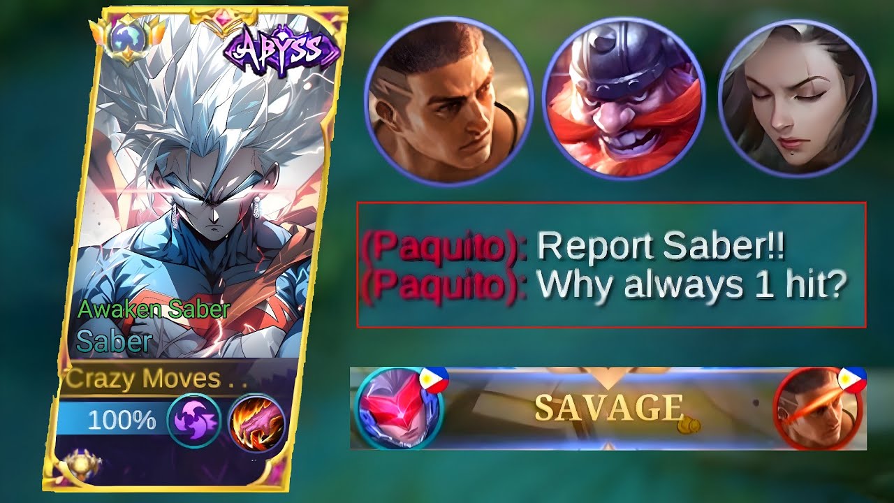 NEW SABER 1 HIT DELETE BUILD ( enemy so mad at me  ) NEW EMBLEM