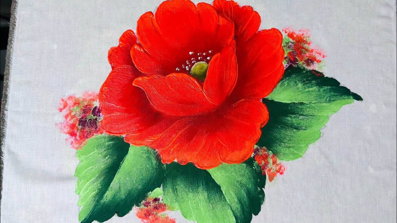 Aprenda a pintar papoulas vermelhas 