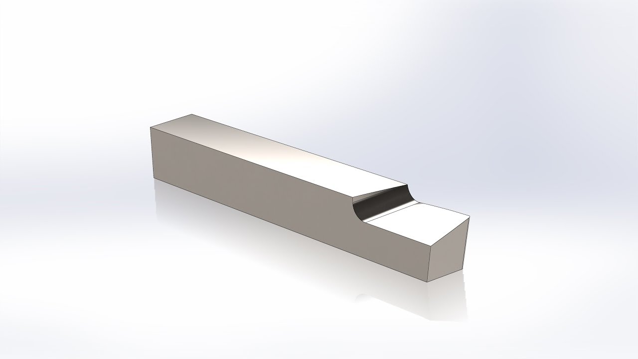Solidworks tutorial: Single Point Cutting Tool Designing | Using Draft feature