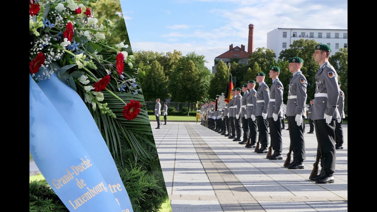 Militärische Ehren - Luxemburgs Verteidigungsminister - Ehrenkompanie
