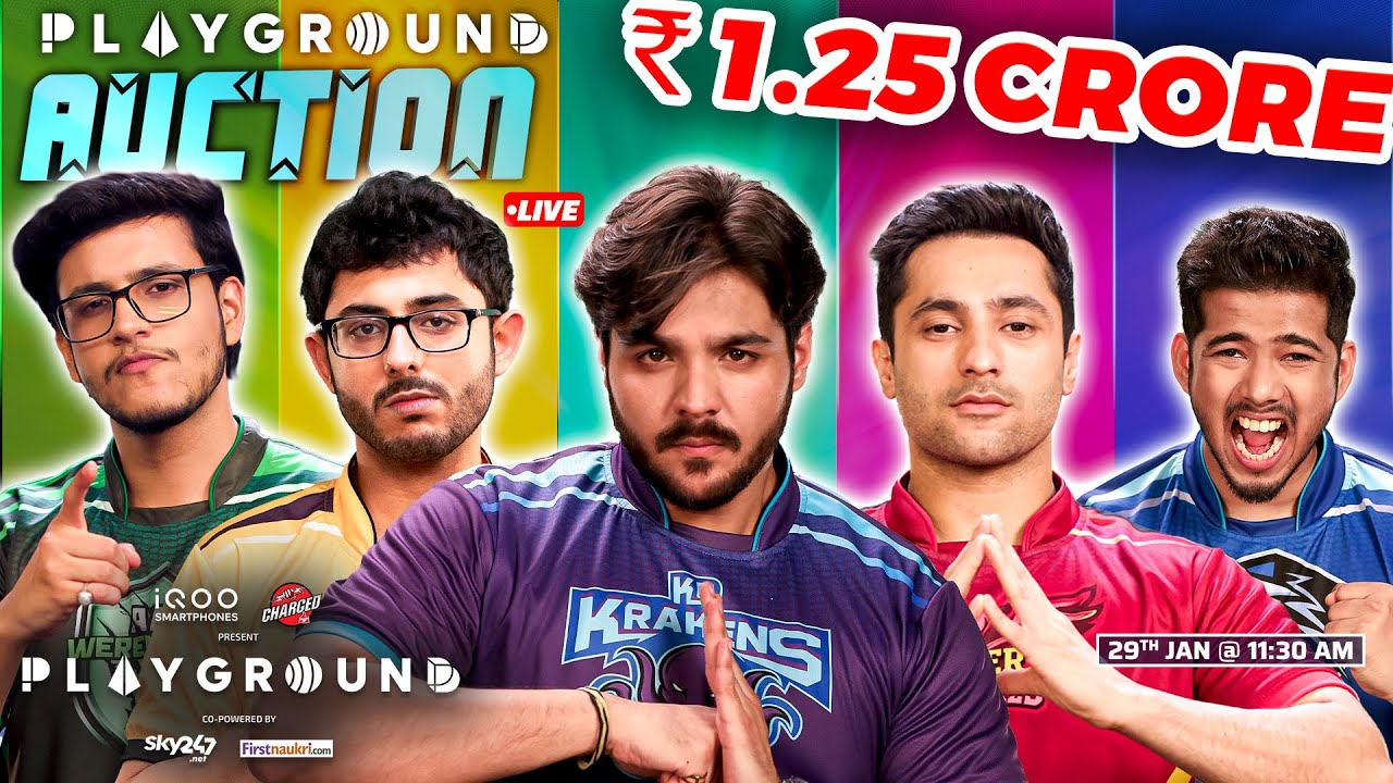 PLAYGROUND 2 AUCTION | @CarryMinati @triggeredinsaan, Scout, Ashish & Harsh Beniwal