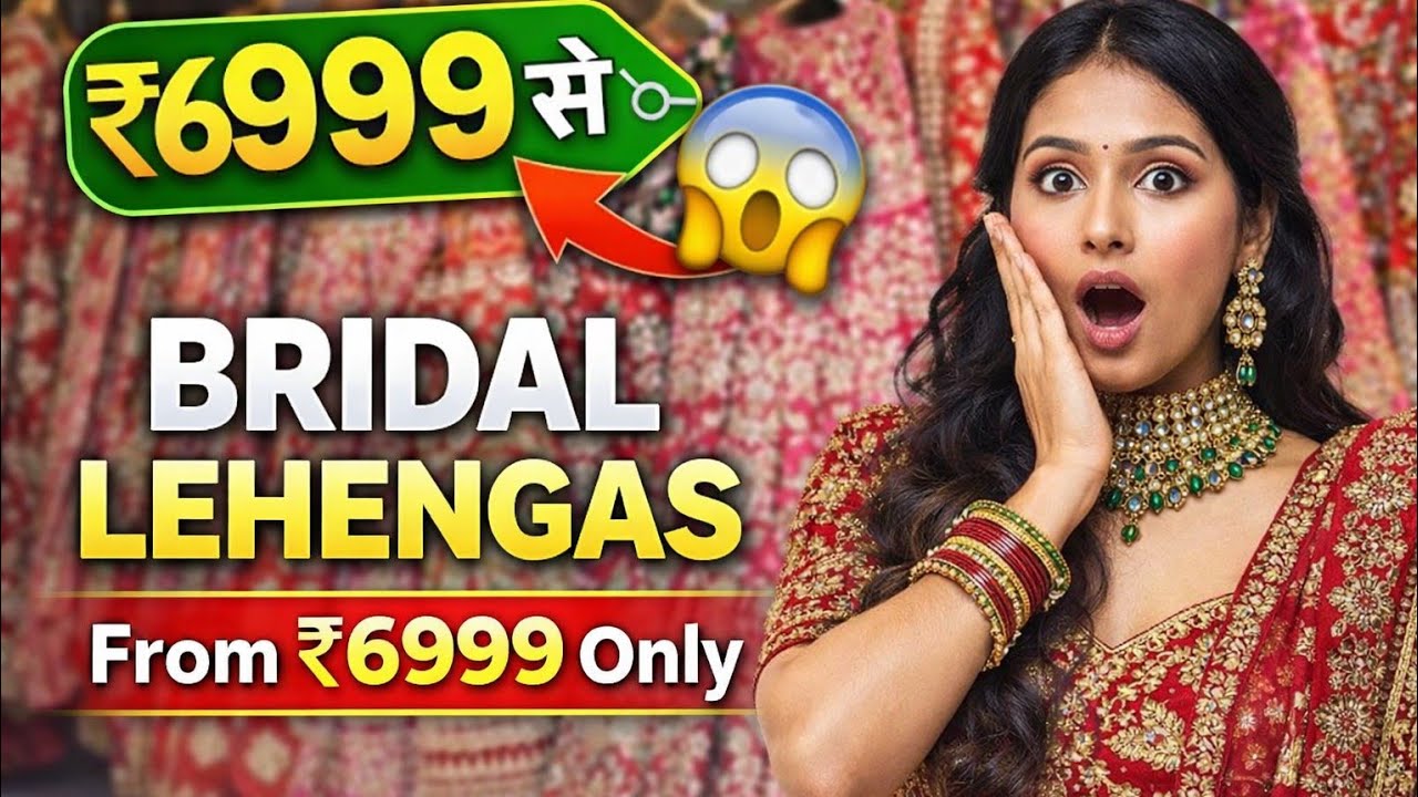 Dreamy Bridal Lehengas ₹6000 | Crop-Top & Bridesmaid Styles | Gowns ₹2000 | Chandni Chowk 