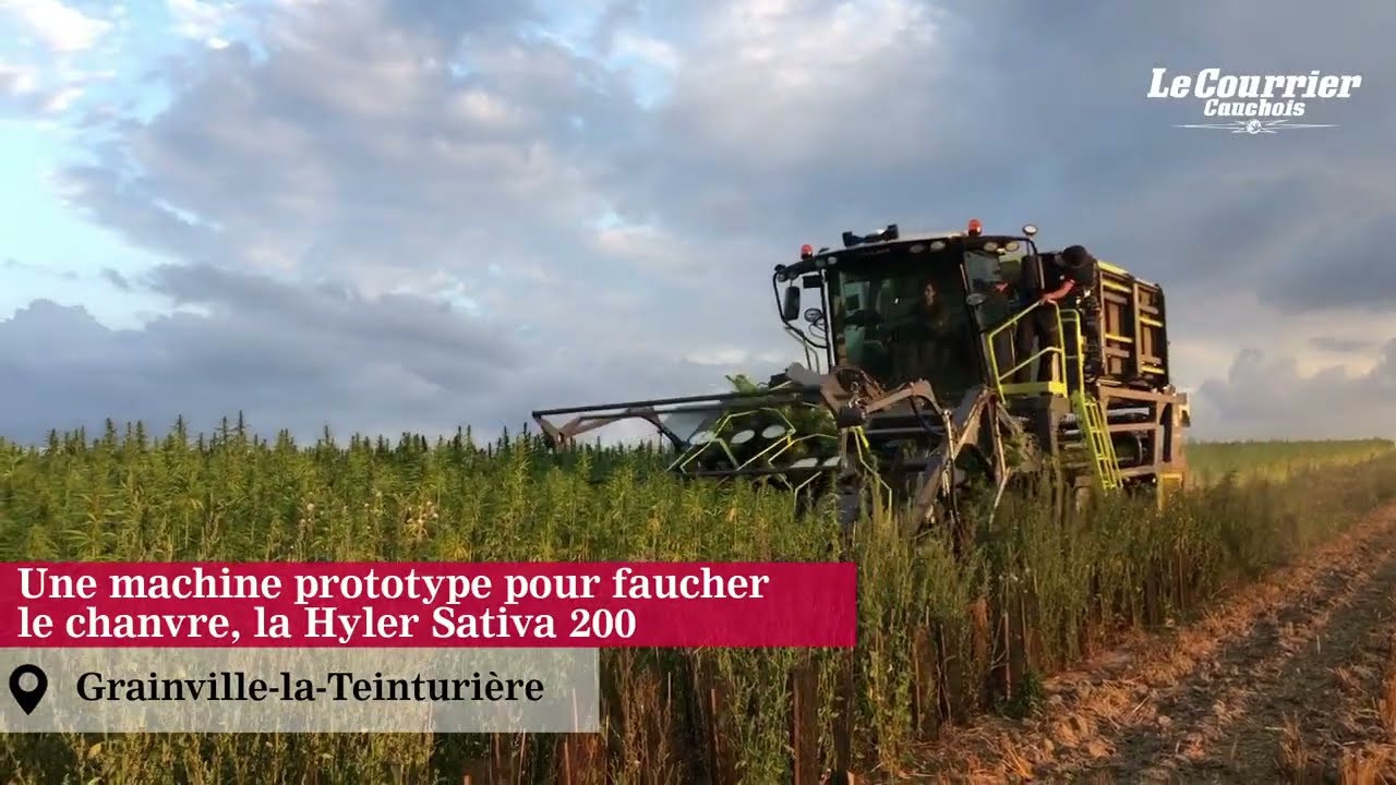 Une machine prototype pour faucher le chanvre
