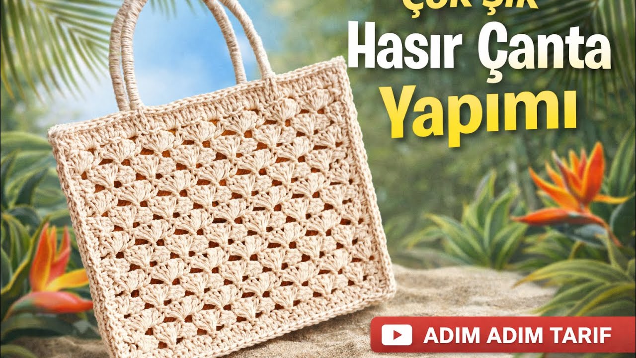 Herkesin favorisi hasır çanta tüm detaylarıyla✔️
