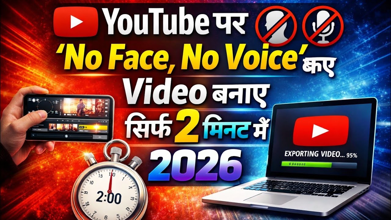 😱 2026 में YouTube पर बिना Face & Voice 2 मिनट में Video कैसे बनाएं? 