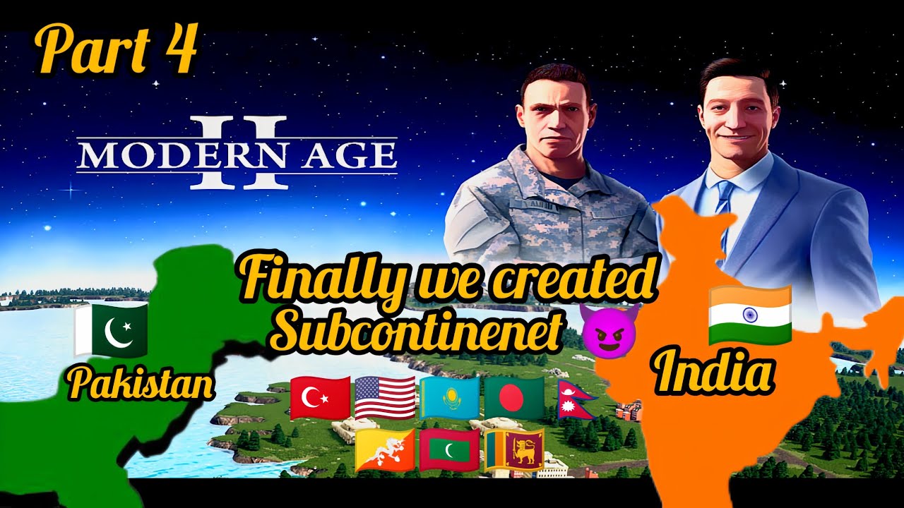 Finally we created subcontinent 🔥🐉.Modern age 2 gamplay in hindi urdu ☺️