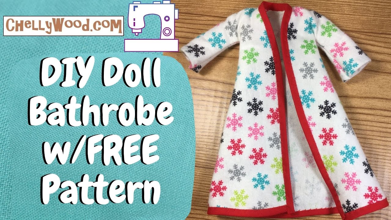 Free Doll Clothes Patterns: Sewing Tutorial for Vintage Tammy Doll (or Sindy Doll) Bathrobe