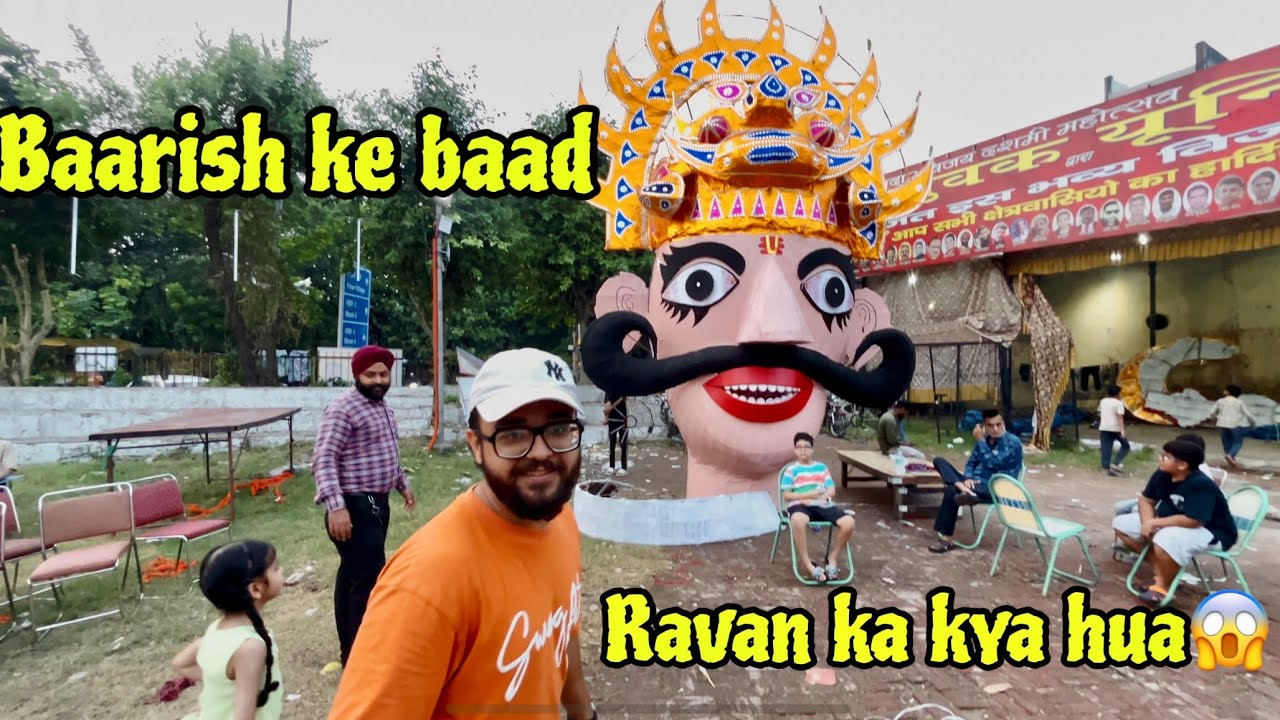Barish ke baad ravan ka kya hogaya😱🤯//Tagore Garden Ravan//#ravan #youtube #vlog 