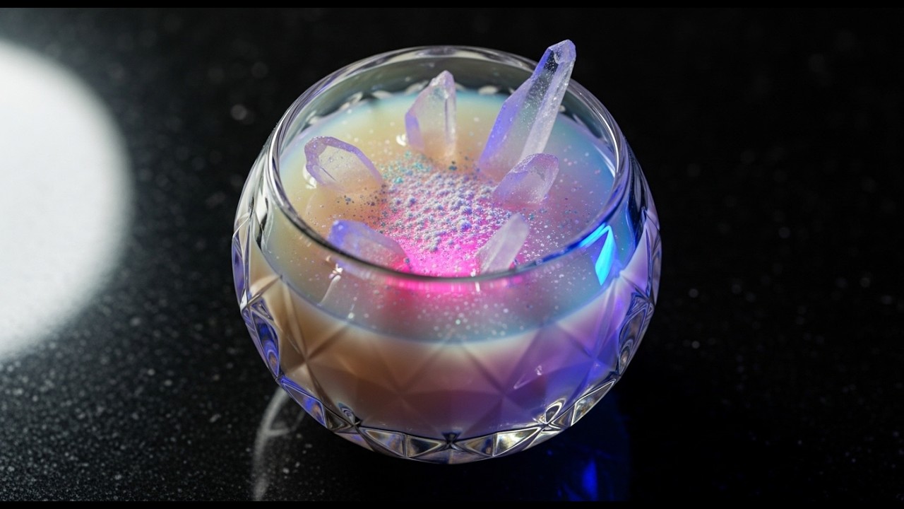 [ASMR] Ultra-Luxury Crystal Cuisine: Breakfast of Opal Dew & Crushed Quartz Flakes