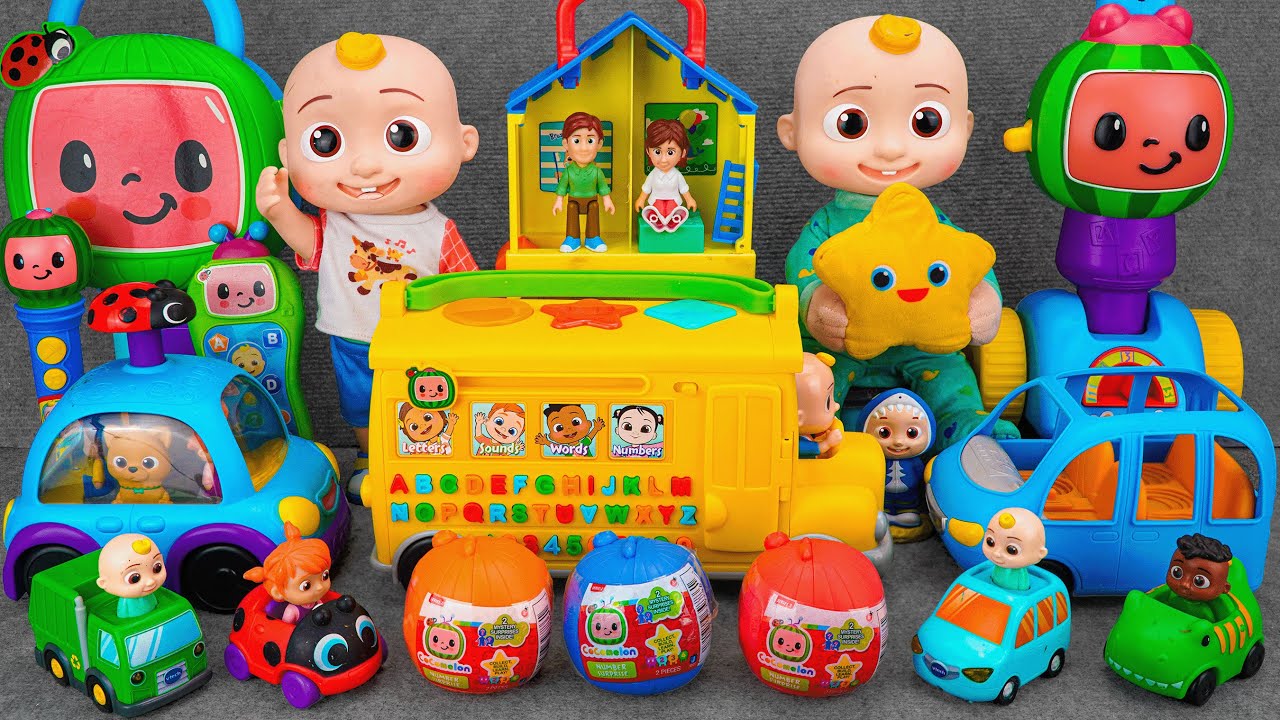 98 Minutes COCOMELON Collection Unboxing - Satisfying Unboxing Cocomelon Musical Learning Bus