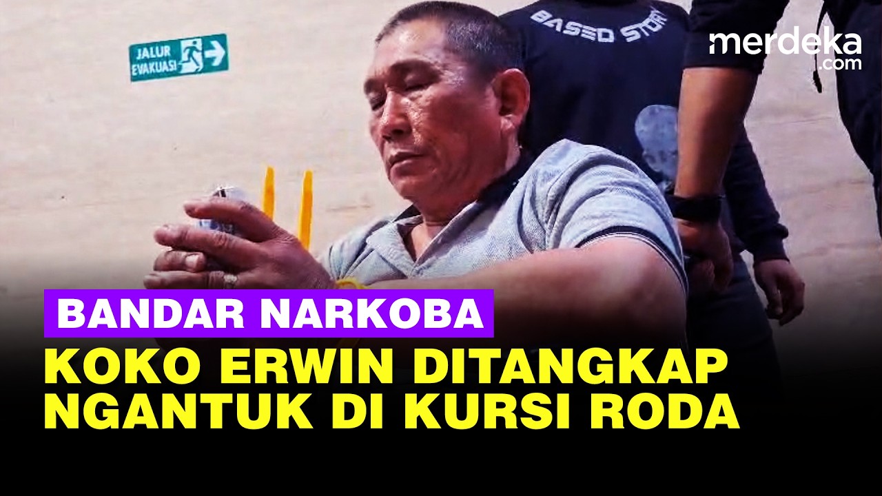 Tampang Bandar Narkoba NTB Koko Erwin Ditangkap Polisi, Ngantuk di Kursi Roda Kaki Diperban