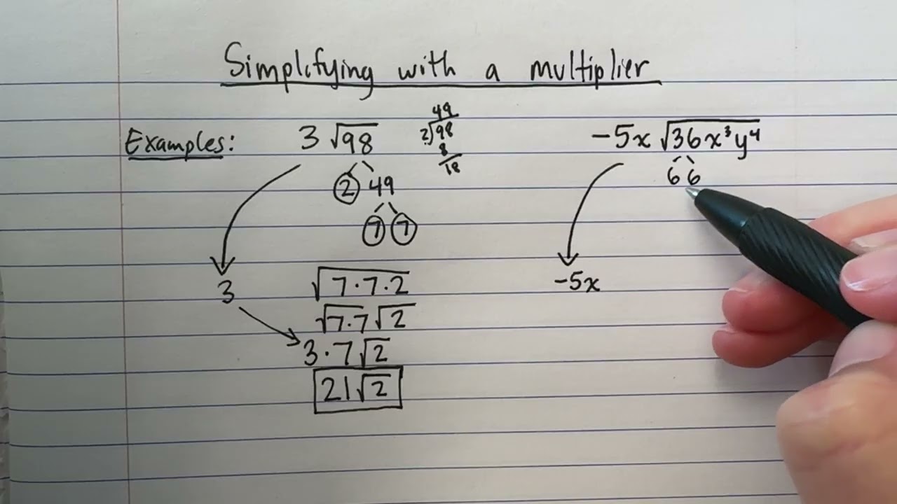 Simplifying with a multiplyer