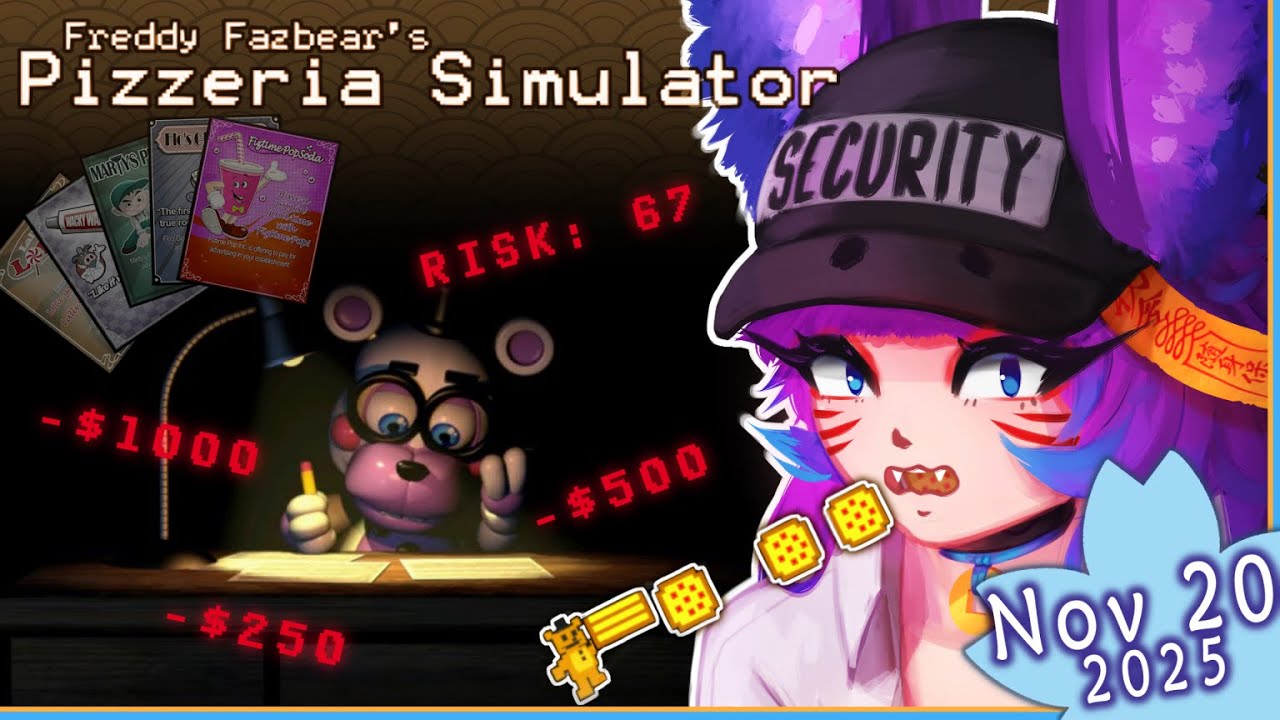 [VOD] Narelf's First Playthrough Freddy Fazbear's Pizzeria Simulator Part 1 (20/11/25)