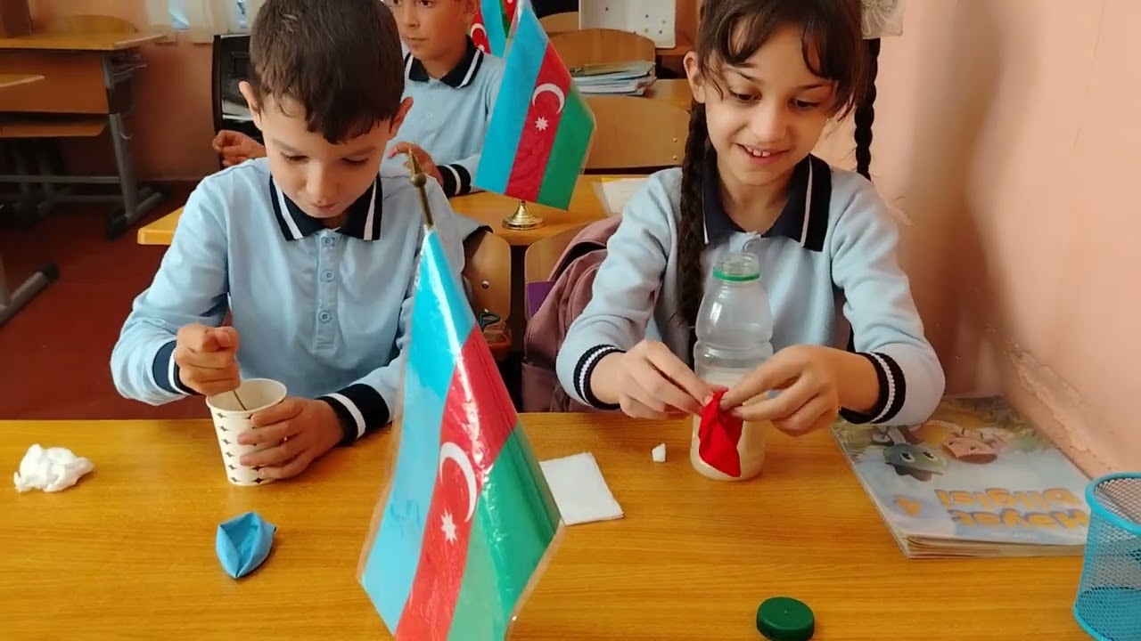4 cü sinif. Həyat bilgisi dərsimizdən. Təcrübə. Mikroorqanizmlərin insan həyatındakı rolu. 