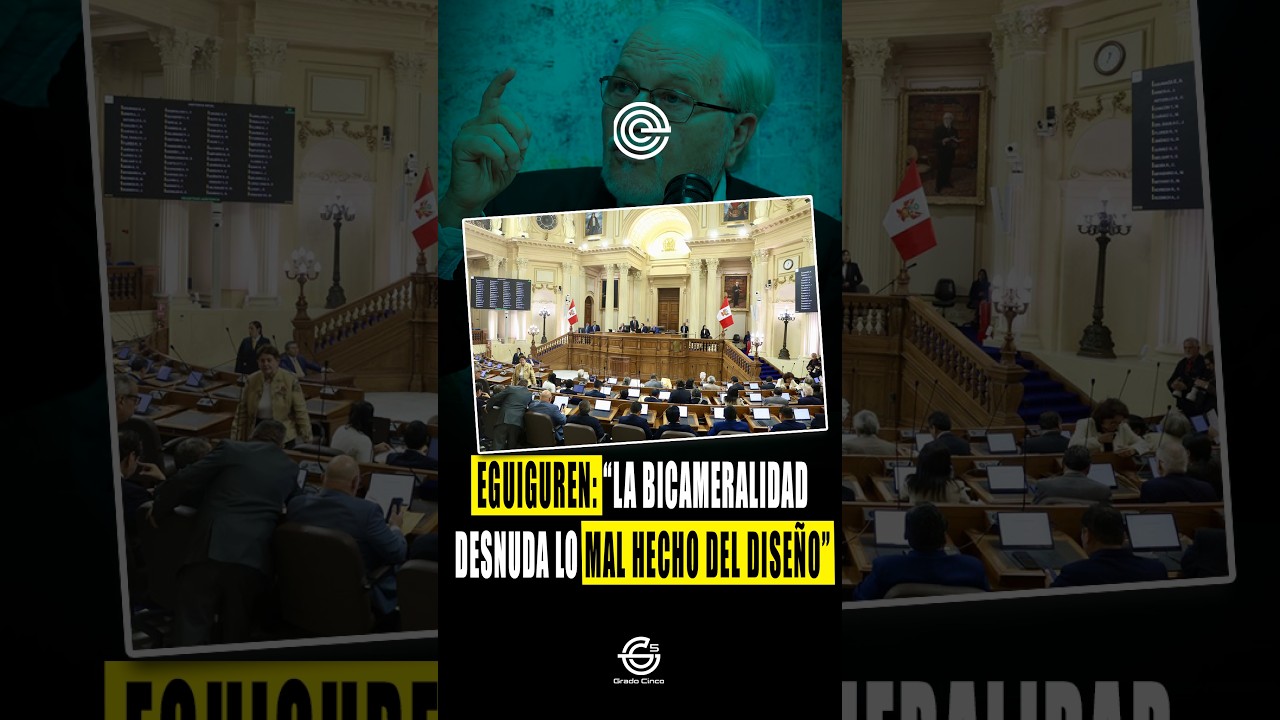 Eguiguren: La bicameralidad desnuda lo mal hecho del dise&ntilde;o