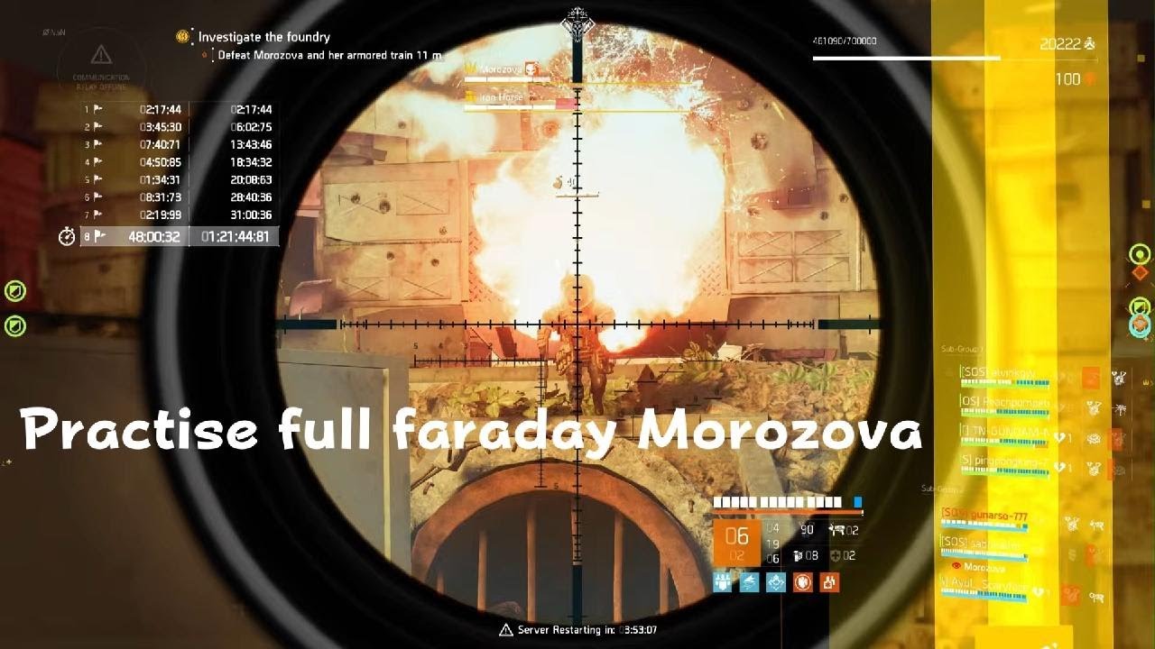 The Division 2 - Practise full faraday Morozova with 7 men #sosclan #raid #ironhorse #thedivision2