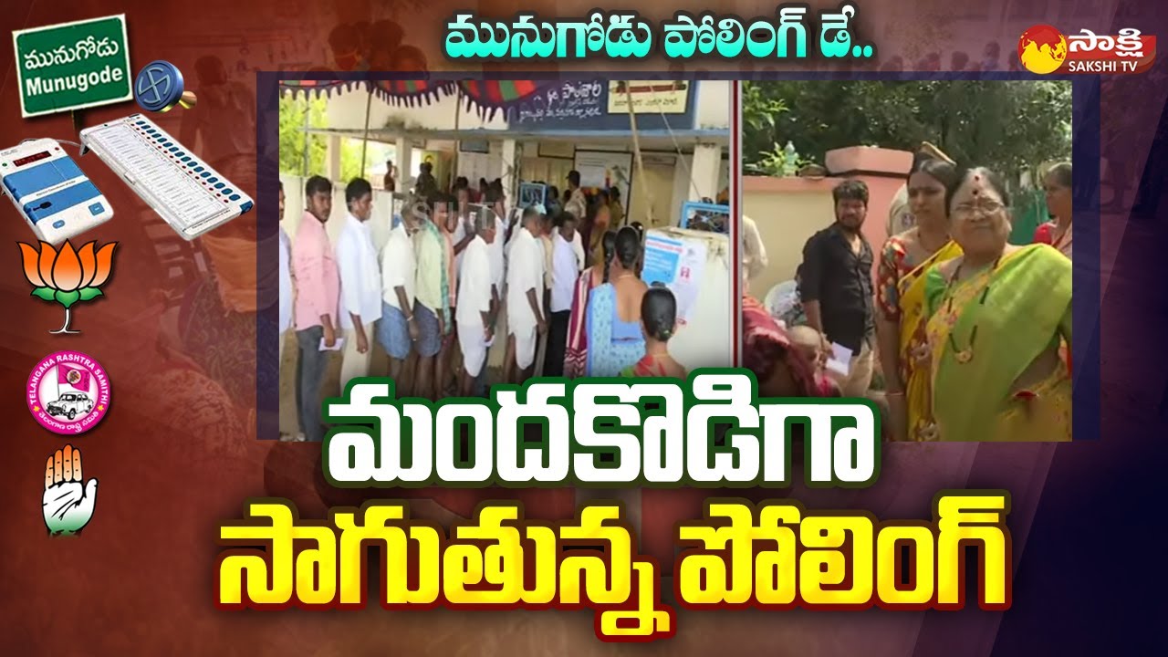 Munugode Polling Percentage Update | Munugode Election | Sakshi TV