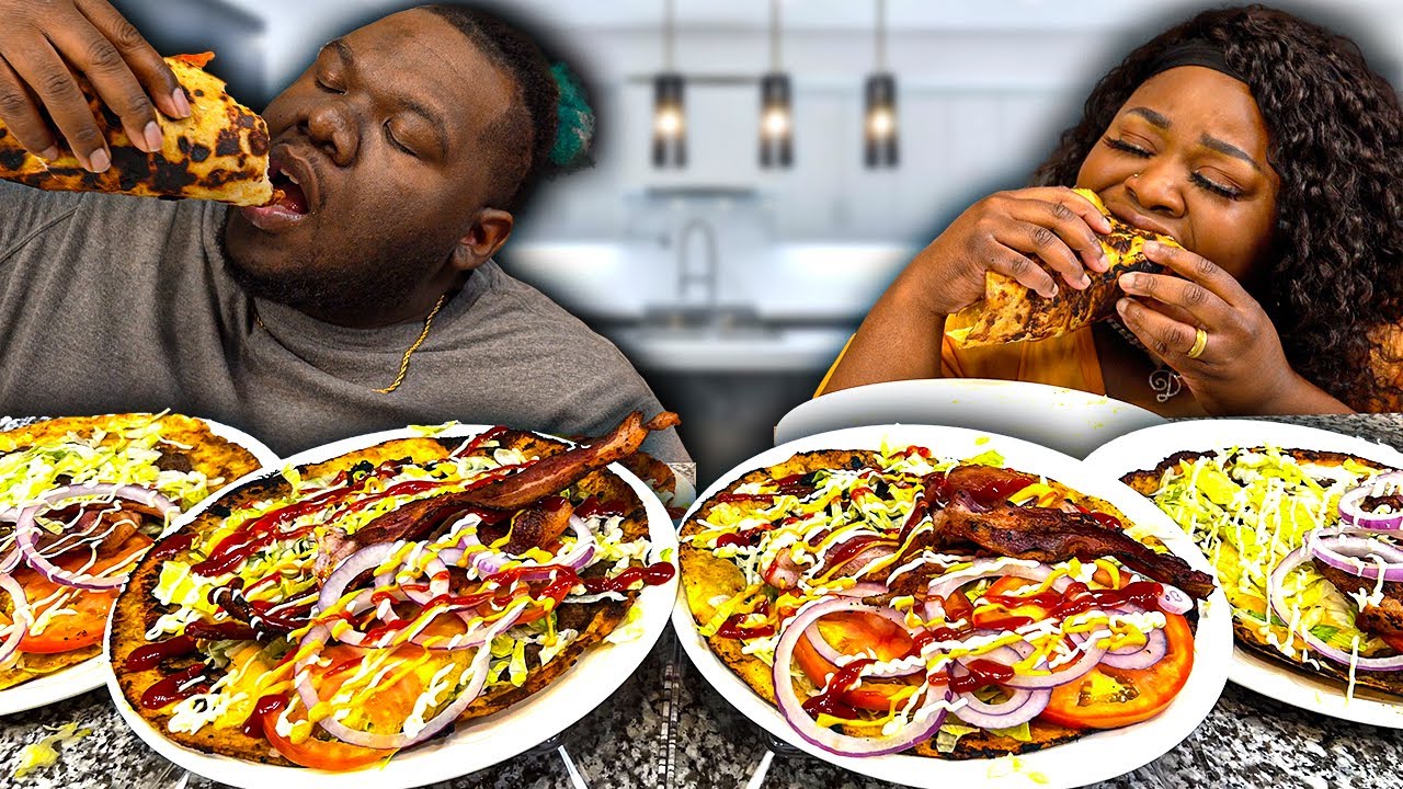 VIRAL TIKTOK SMASHBURGER TACOS!!! | COLLAB W/ @MzLouisianaHousewife  | MUKBANG EATING SHOW