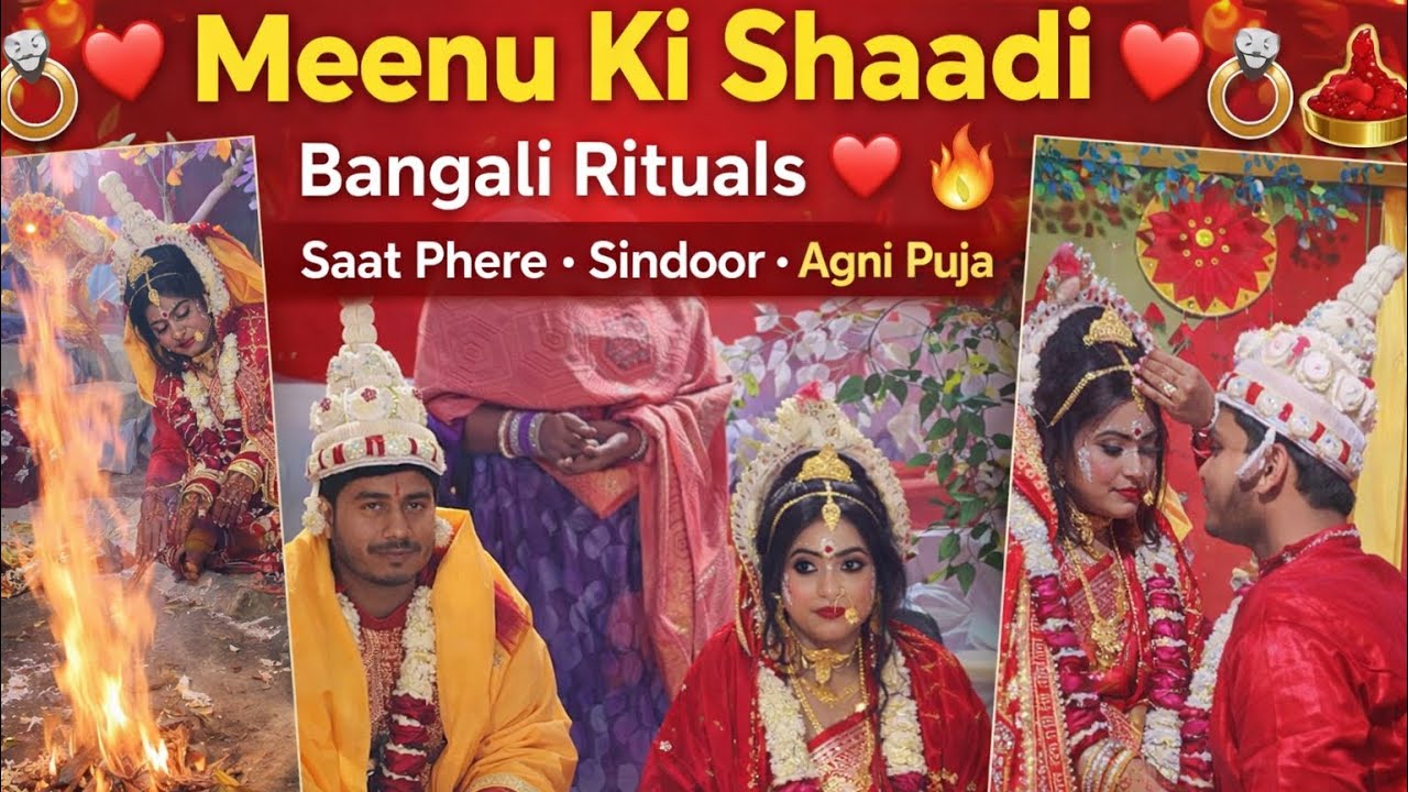 मीनू की शादी 💍 🌺🥰(Bangali Rituals)