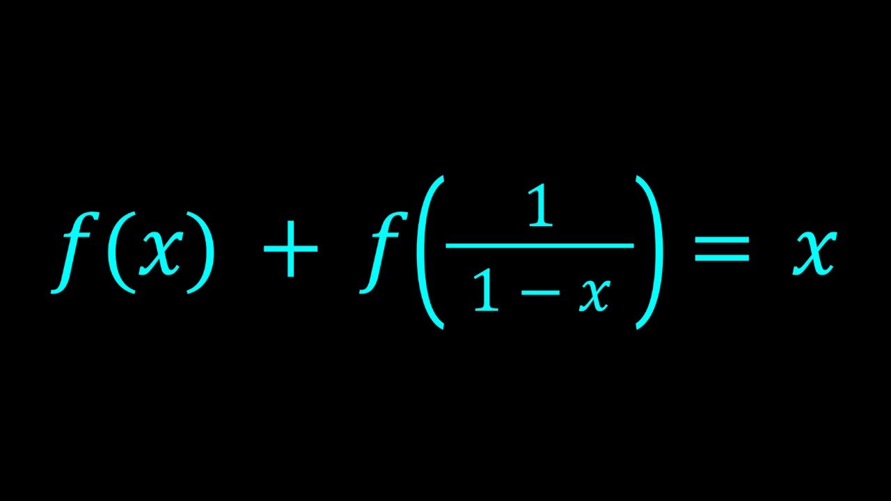 A Cool Functional Equation