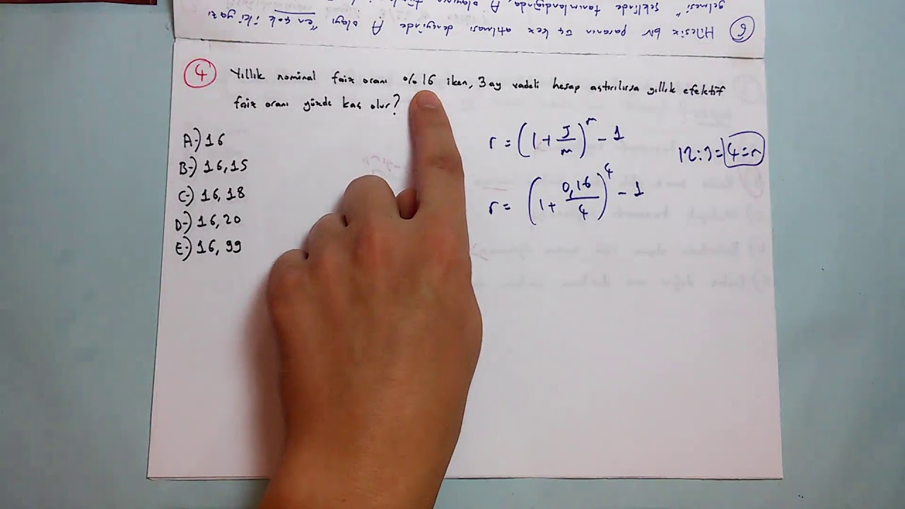 AÖF FİNANS MATEMATİĞİ 2019 DÖNEM SONU SINAVI 1. KISIM