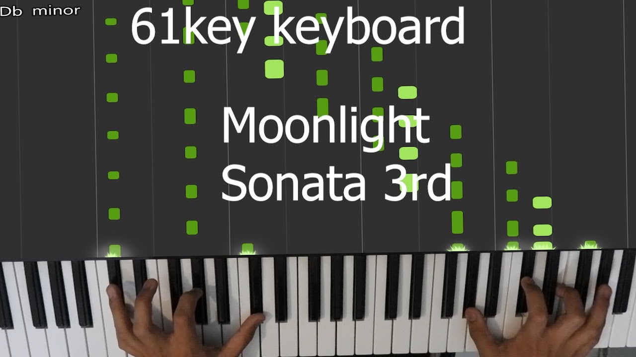 Moonlight Sonata 3rd movement on a 61key keyboard