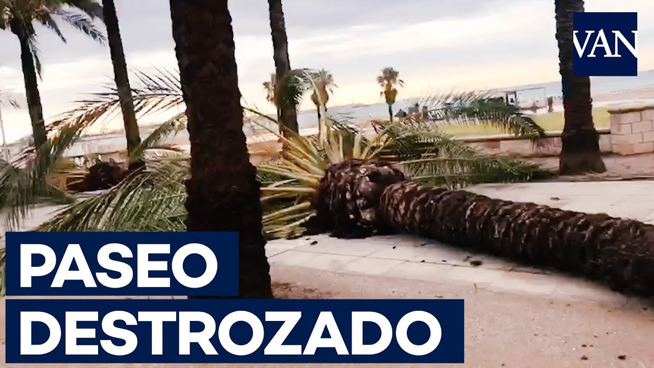 Una gran tormenta de verano destroza el paseo marítimo de Vilanova i la Geltrú