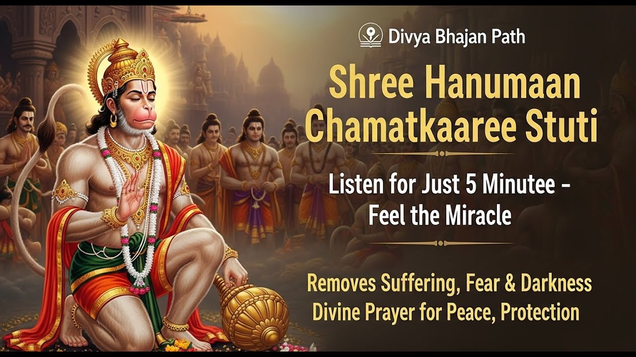 🌟श्री हनुमान चमत्कारी स्तुति |Removes Suffering, Fear & Darkness |Divine Prayer for Peace,Protection